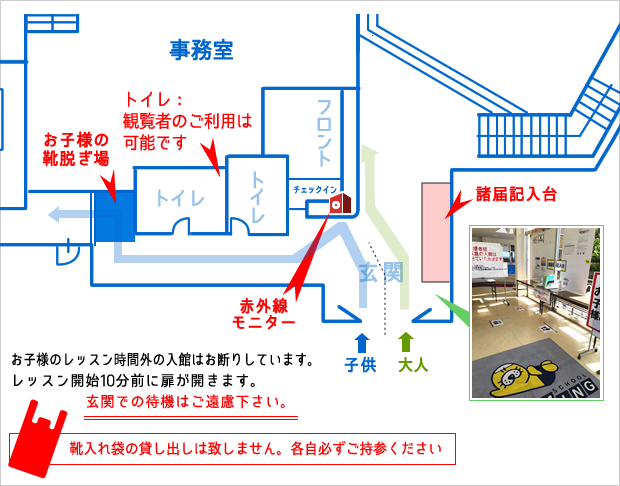 コロナ対策動線